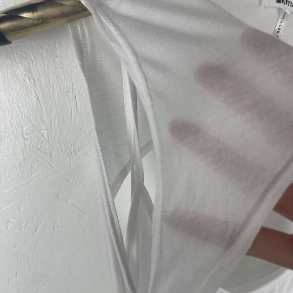 Revolve LA Made Micromodal Supima Cotton White Athleisure Active Tank Top Sz XS - Picture 7 of 8